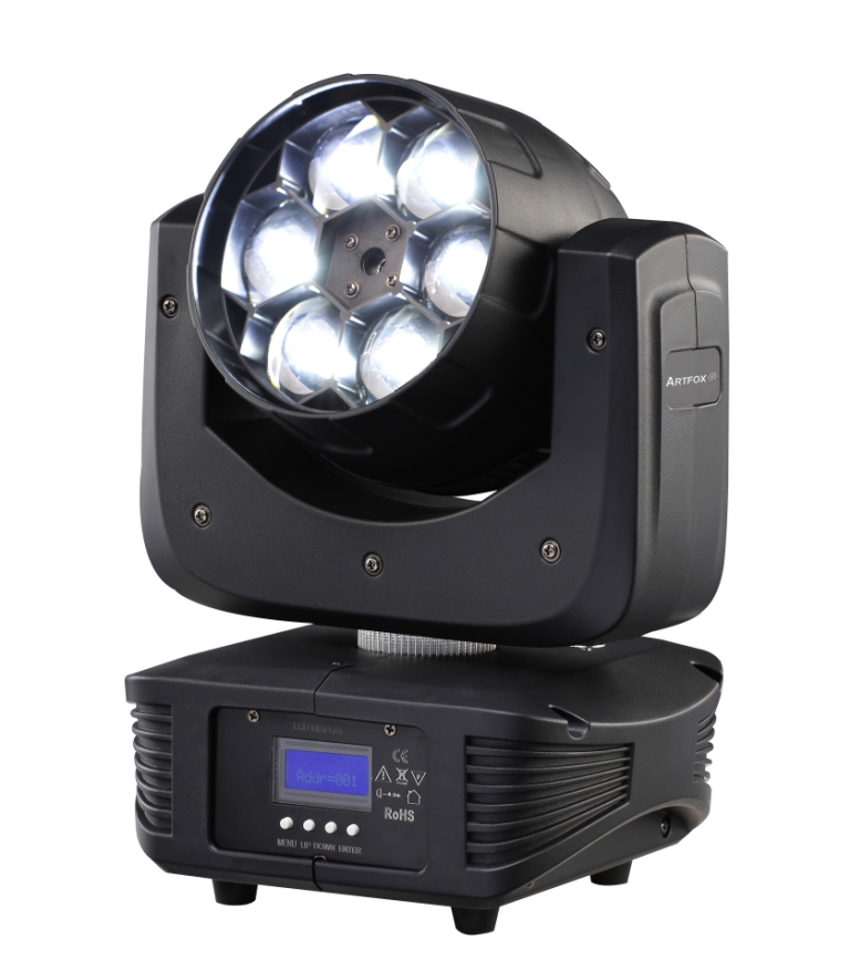 LED Moving Head:Beam and Kaleido effects, Ostar 6x15W RGBW LEDs
